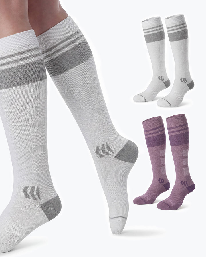 Wide Calf Compression Socks 20-30mmHg - 2 Pairs