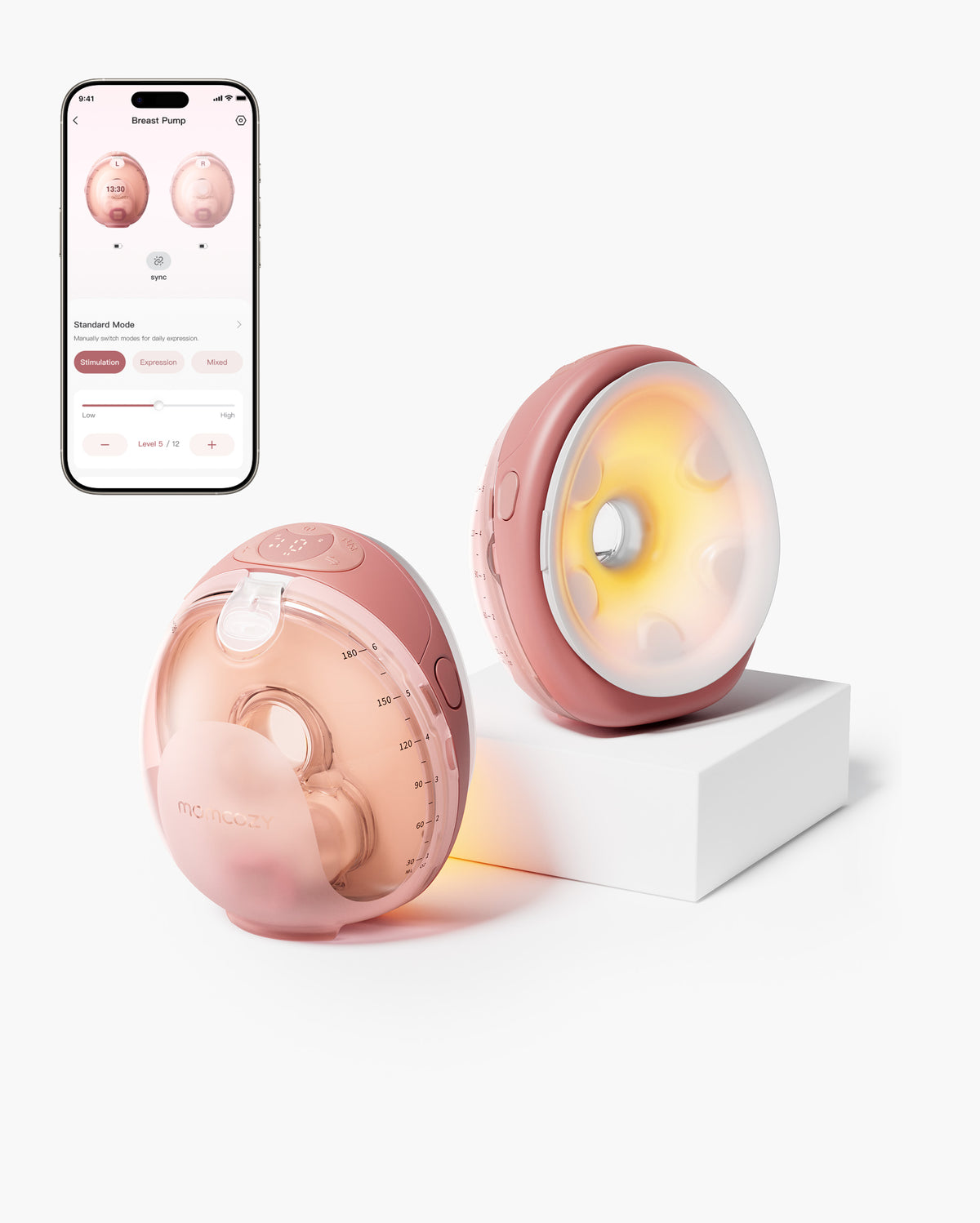 W1 Warm-Massage Wearable Breast Pump