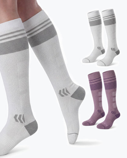 Wide Calf Compression Socks 20-30mmHg - 2 Pairs
